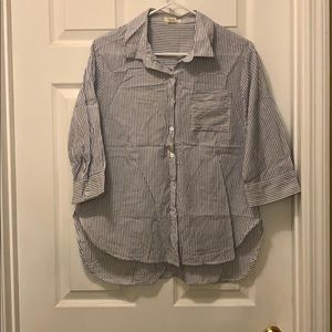 Linen Blend Button Down